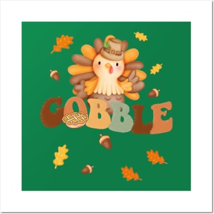 Gobble Gobble Gobble Text Posters and Art